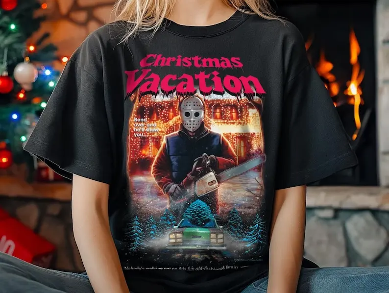 

Clark Griswold 80s Horror Christmas Vacation Scary Holiday Gift Shirt