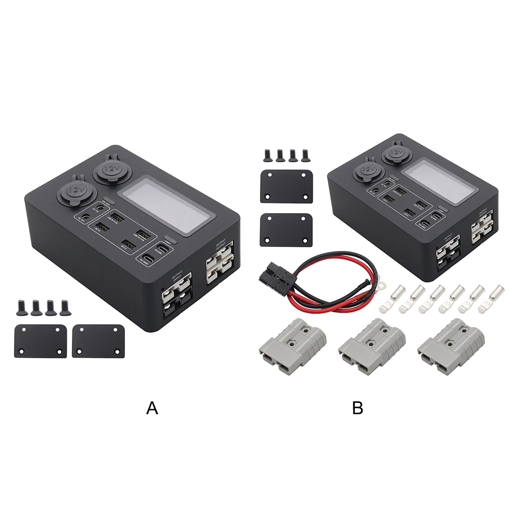 

Plastic Mini Power Box Power Socket Box Socket Box 12V 100W LCD Display Power Box With LED Lights Power Box