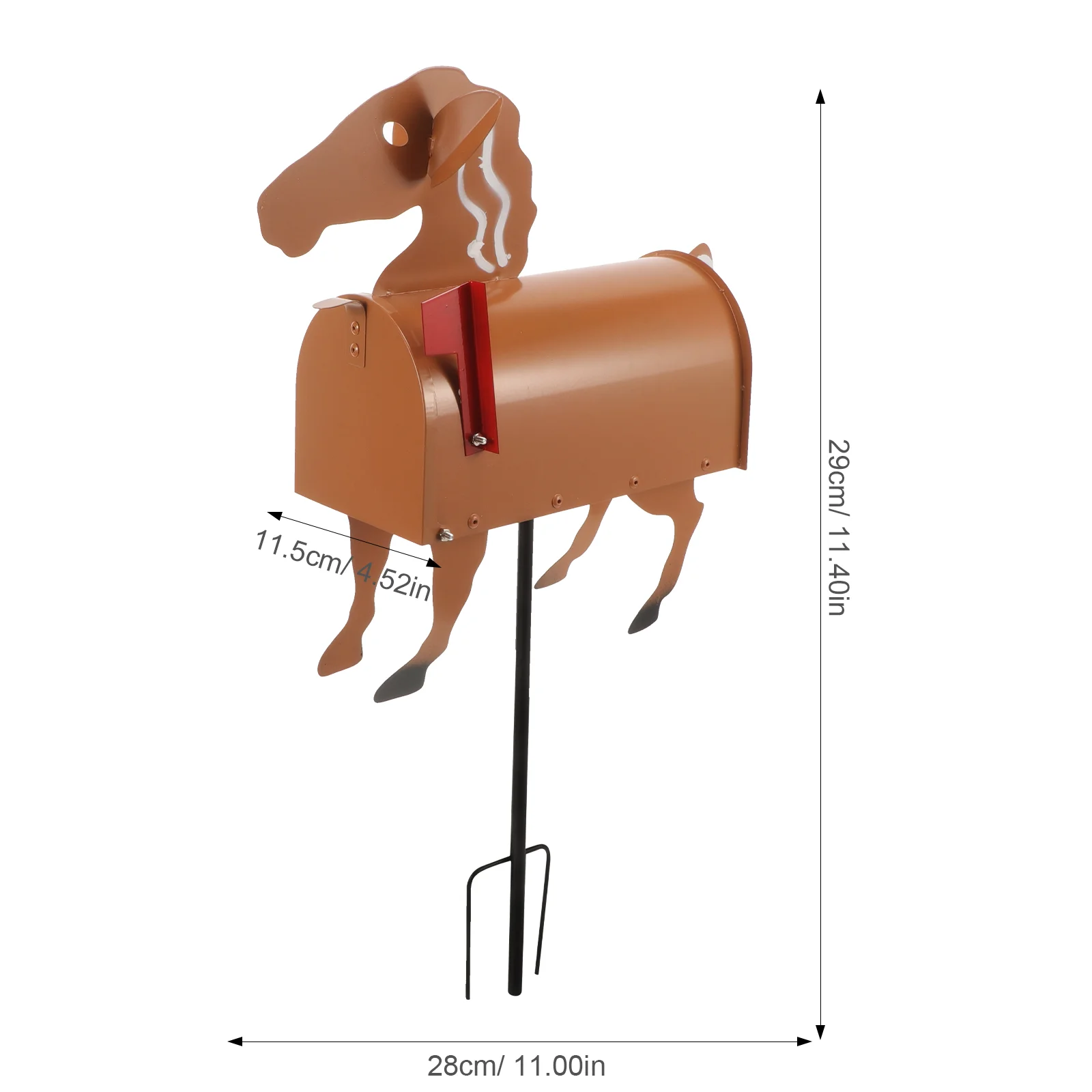 Horse Shaped Iron Mailbox Outside Wear-resistant Post Box Adorable Horse Shaped Iron Mail Box horse mailbox