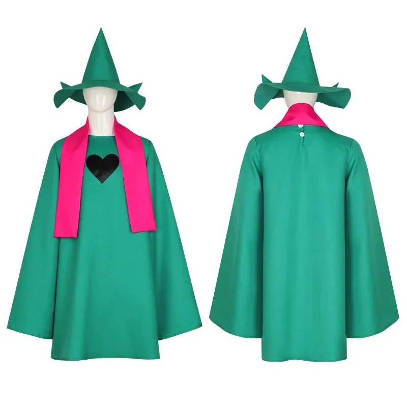 أنيمي Undertale Ralsei هوديي عباءة أعلى Deltarune تأثيري كيب الزي مع قبعة وشاح الرجال والنساء هالوين زي ob;8