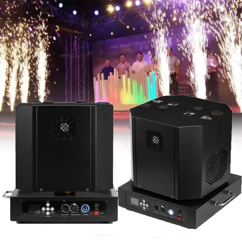 

Electronic Cold Sparks Machine 1200W Fireworks Fountain Cold Spark Machine With Flight Case For Wedding Stage Equipment