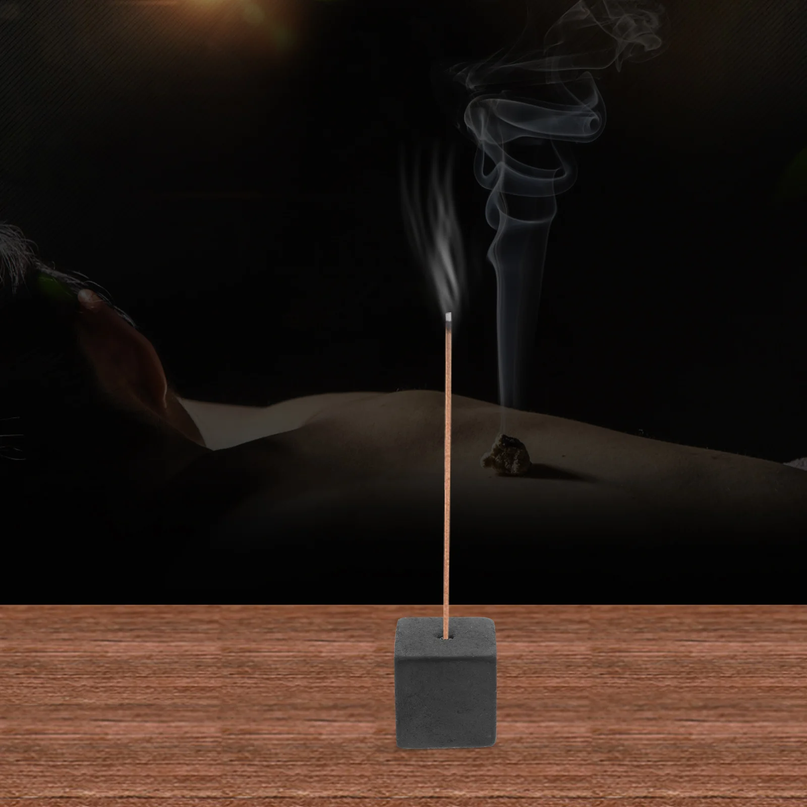 

4pcs Square Marble Incense Holder Zen Burner For Indoor Outdoor Use Decorative Home Office Yoga Studio Aromatic Accessories