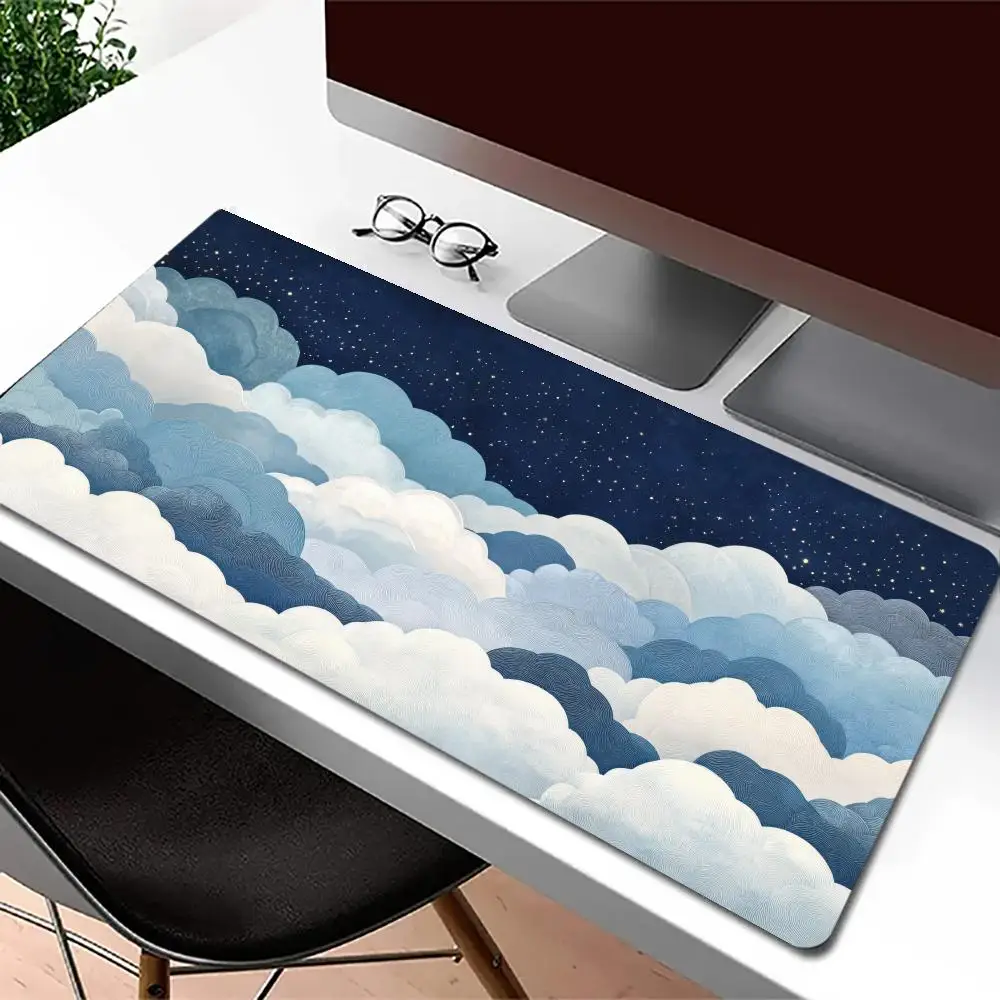 

Starry Sky Clouds Gaming Mats Extended Pad Pc Accessories Mouse Pads Desk Interior Mousepad Gamer Decoration Mouse Mat Playmat