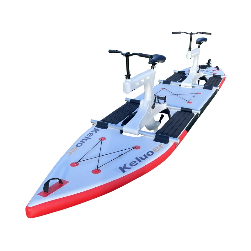 The manufacturer supplies parent-child pulp board water bicycles, inflatable 3-person pedal boats, and water bicycles in outdoor