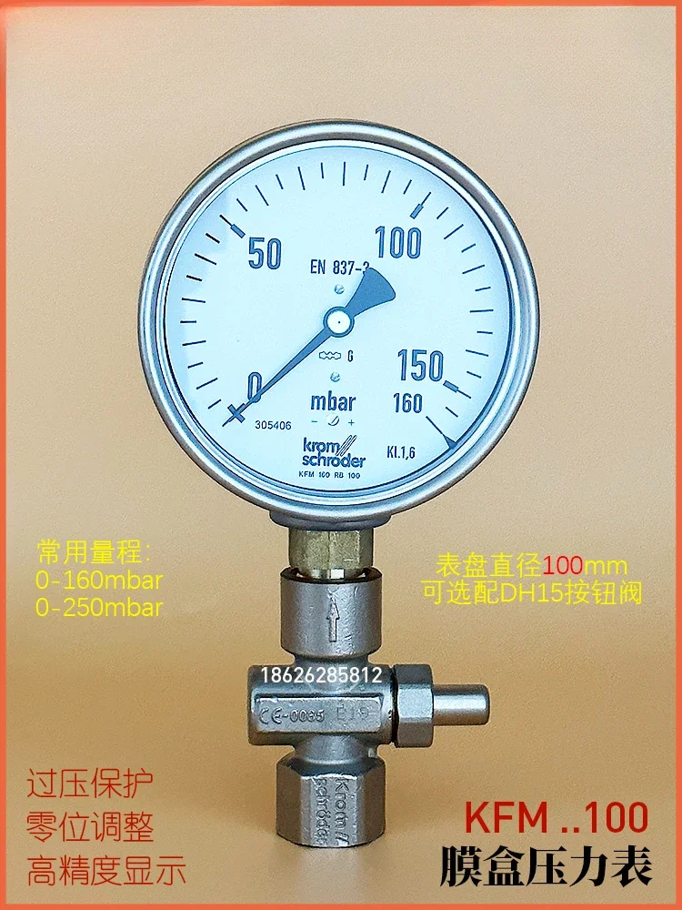 Pressure gauge KFM RFM 1.6 4 60 100 160 250 400 RB 63 100