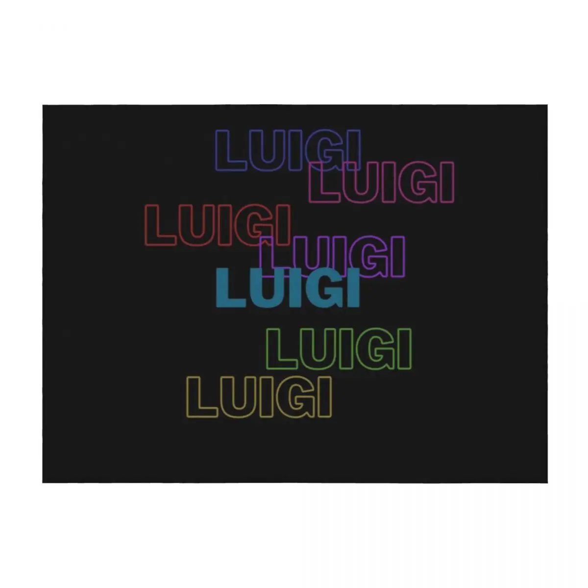 

Luigi multiple colorful scattered layer Throw Blanket Plush Plaid decorative Moving Blankets