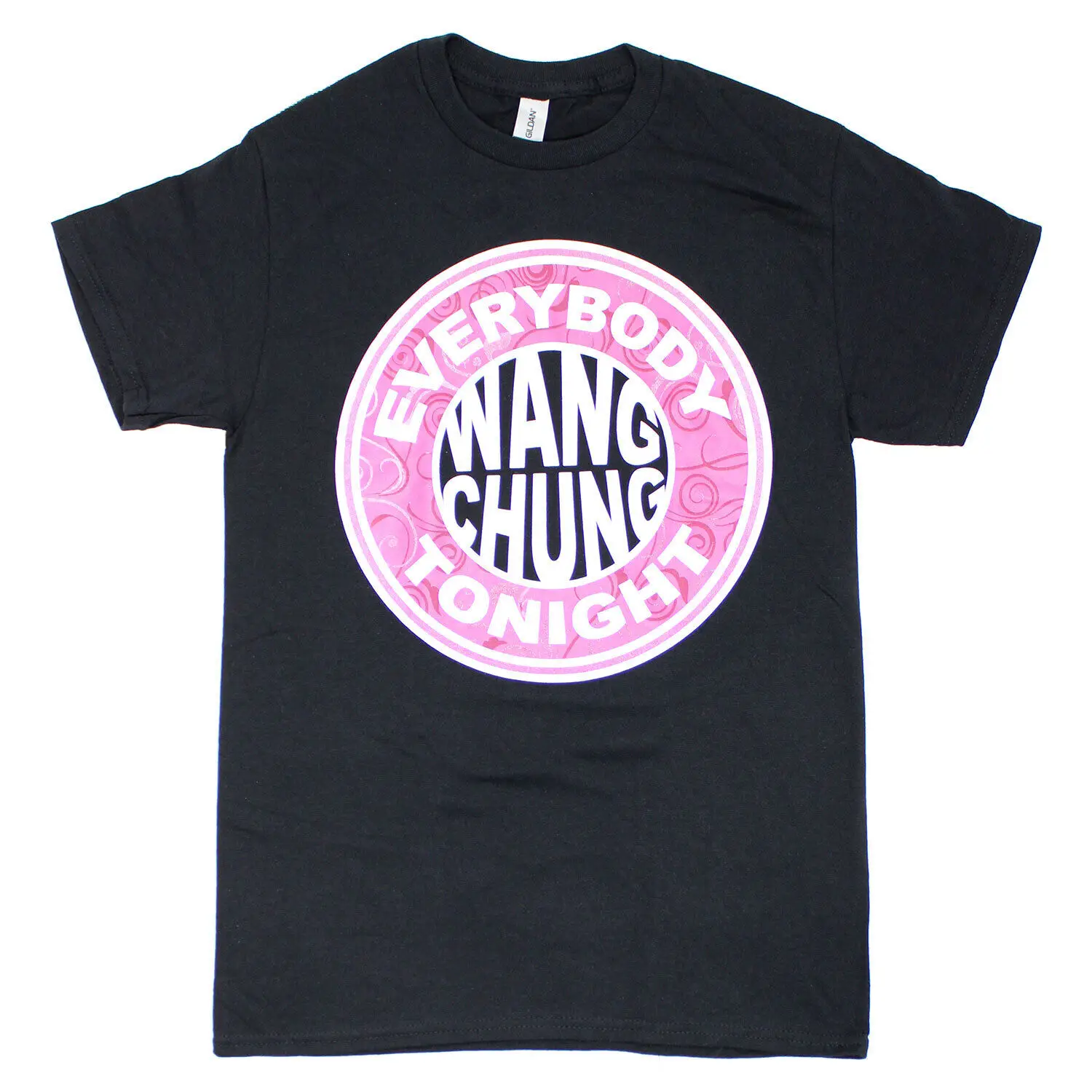 Men'S Wang Chung Circles And Checks T Shirt Small Black