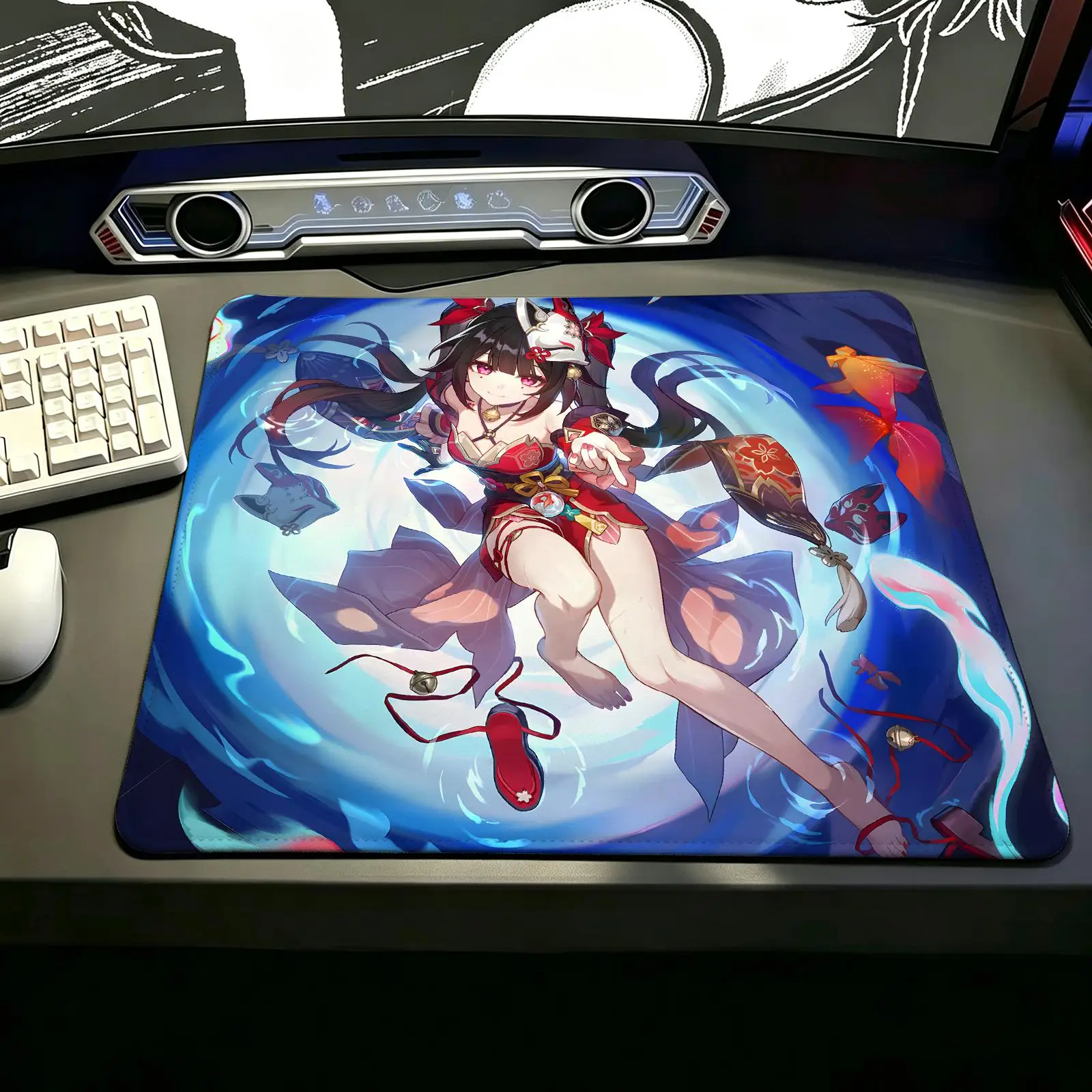 Honkai Star Rail Sparkle S/M/L Gaming Mat,Reinforced Stitched Edge,Portable Non‑Slip Pad for Laptop Office & E‑Sports Game Play