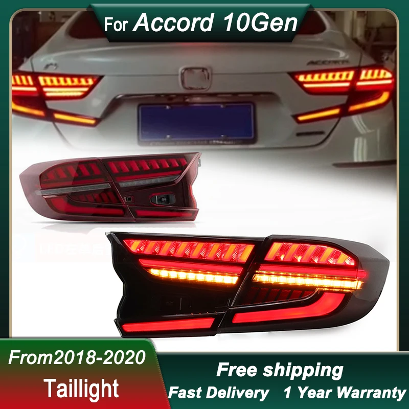 Car Tail Lights For Honda Accord 10Gen 18-21 modify LED Brake Reverse Tail Lamp Dynamic Signal Light  Light Tail Lamp Assembly