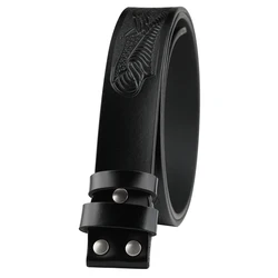 Embossed Eagle Belt No Buckle Decorative Strap