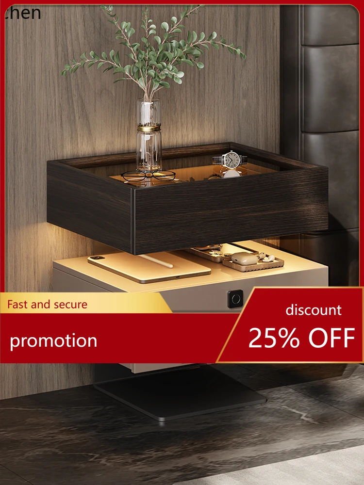 

Suspended Smart Bedside Safe Integrated Bedroom with Fingerprint Lock Bedside Cabinet