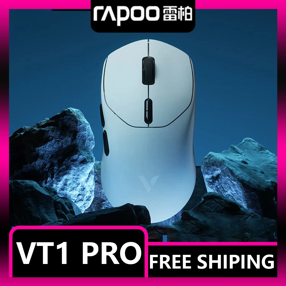 

Мышь Rapoo VT1 Pro Max Paw3950 8k, беспроводная, легкая, эргономичная