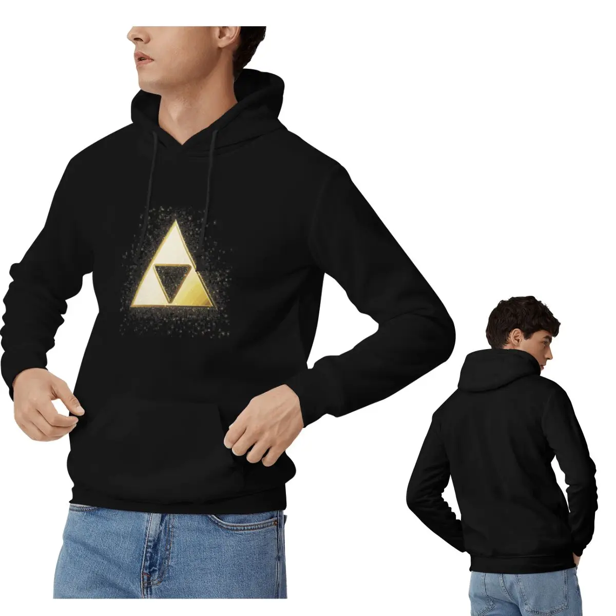Sudaderas con capucha Gold Triforce Symbol Zelda para hombre y mujer, Jersey informal, sudaderas, ropa de manga larga de Hip Hop, Otoño e Invierno