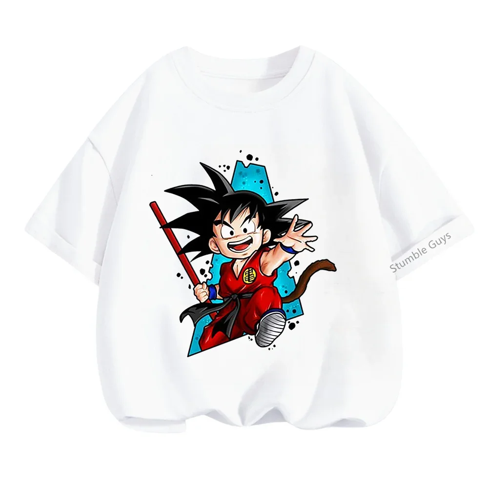 Dragon Ball Z Son Goku 3-14 children T Shirt Summer Anime Teen Clothes Fashion Casual T-shirt Boy Clothing Tshirt children Tops