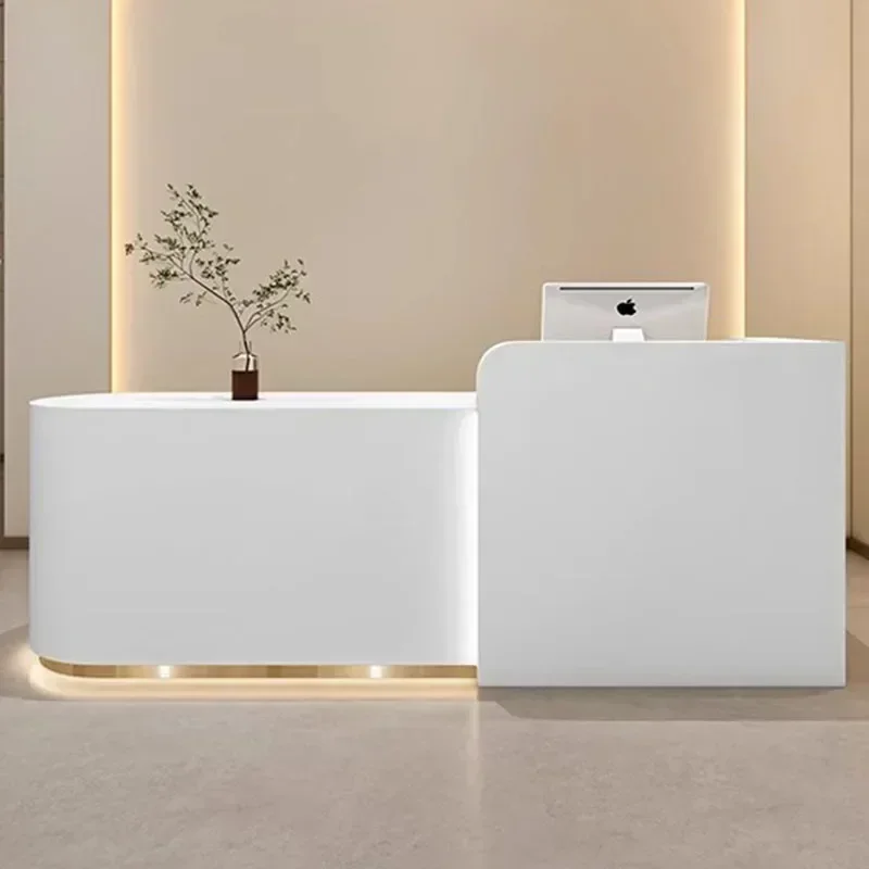

White Church Pulpit Front Desk Lectern Restaurant Tables Hair Standing Office Shop Counter Bar Hair Bureau Furniture