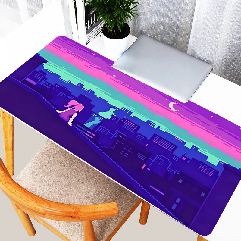Large Mouse Pad Low pixel Anime Desk Mat kawaii Gaming Mousepad Keyboard Colorful Gamer Accessories Table Pad Computer Mousepad