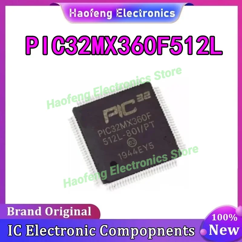 PIC32MX360F512L-80I/PT PIC32MX360F512L-80I PT PIC32MX360F512L-80I PIC32MX360F512L-80 PIC32MX360F512L PIC MCU IC Chip 100TQFP