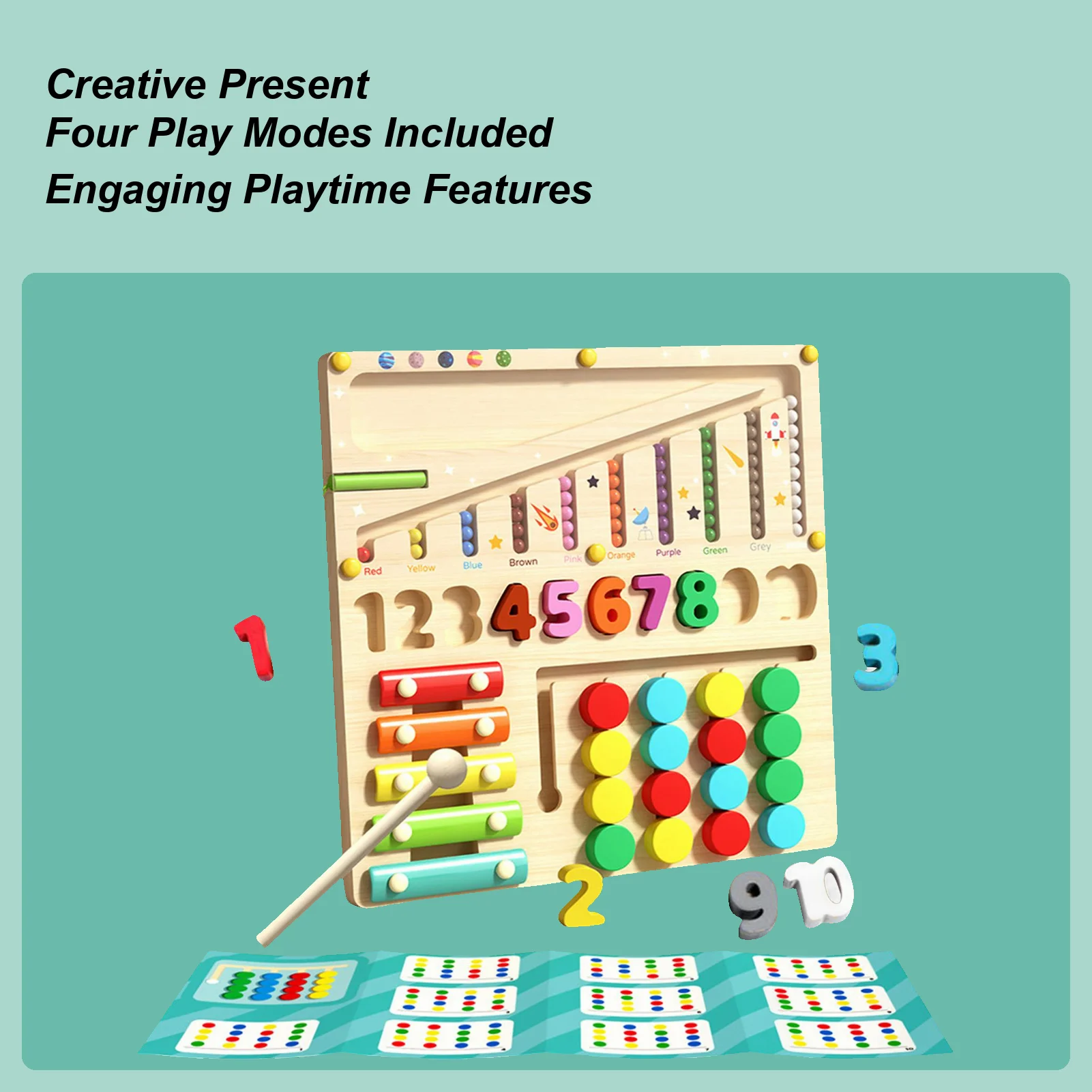 

Wooden Sorting Toy Sensory Wooden Bead Maze Board Game Interactive Preschool Educational Learning Toy For Children Toddler Kid