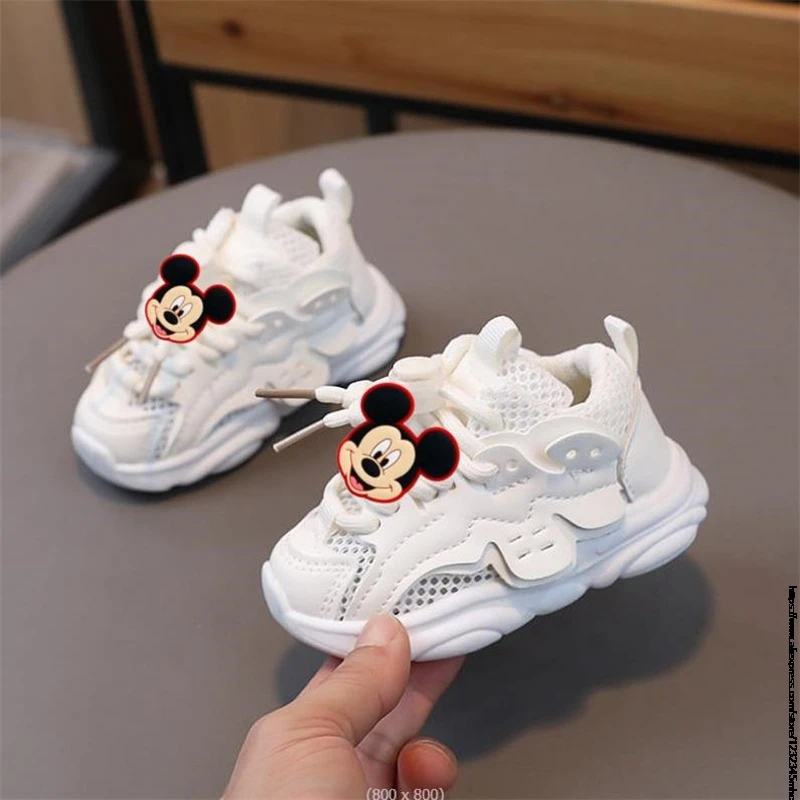 Mickey Minnie Lilo And Stitch scarpe per bambini ragazze e ragazzi antiscivolo fondo in gomma morbida Sneaker per bambini scarpe basse Casual per