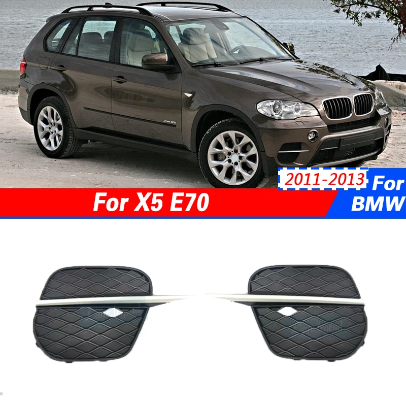 

Car Front Bumper Fog Lamp Light Grille Cover Frame Trim Cap Hood Bezel Lid For BMW X5 E70 2011 2012 2013