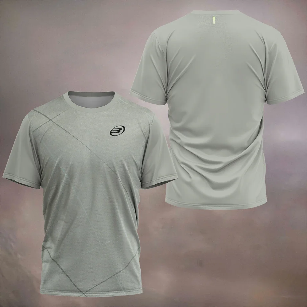 2025 ultra-thin summer fitness sports breathable quick drying short sleeved men's element printed T-shirt men's tennis suit ligh image 6