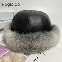 bunny hat women winter fluffy warm rabbit fur beanie hat men women leather caps real fur outdoor snow hat - Image 4