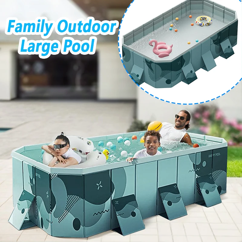 

Portable Foldable Non-Inflatable Swimming Pool Family Outdoor Large Pool Thickened Wear-Resistant Kid Pool Foldable Pool