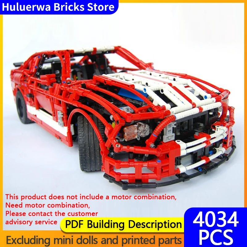 

Speed Racing Car Model MOC Building Bricks Mustang GT500 Hypercar Modular Technology Gifts Holiday Assemble Children Toys Suit
