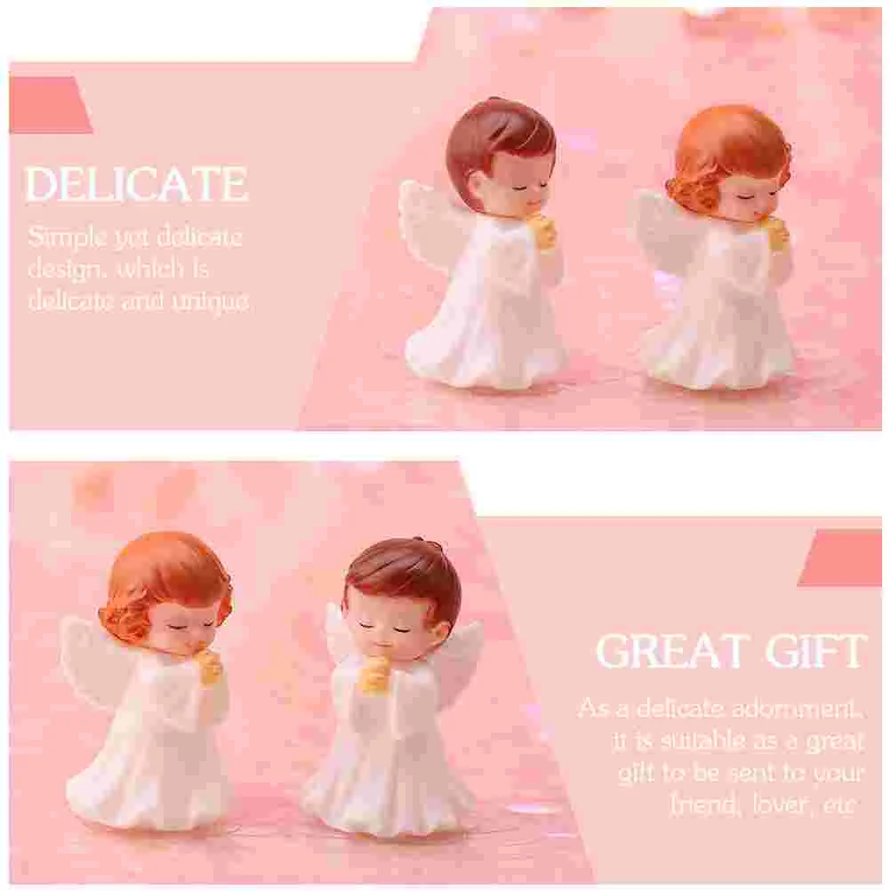 Figurines Praying Angel Little Statue Accessories Garden Decorations Babies Dolls