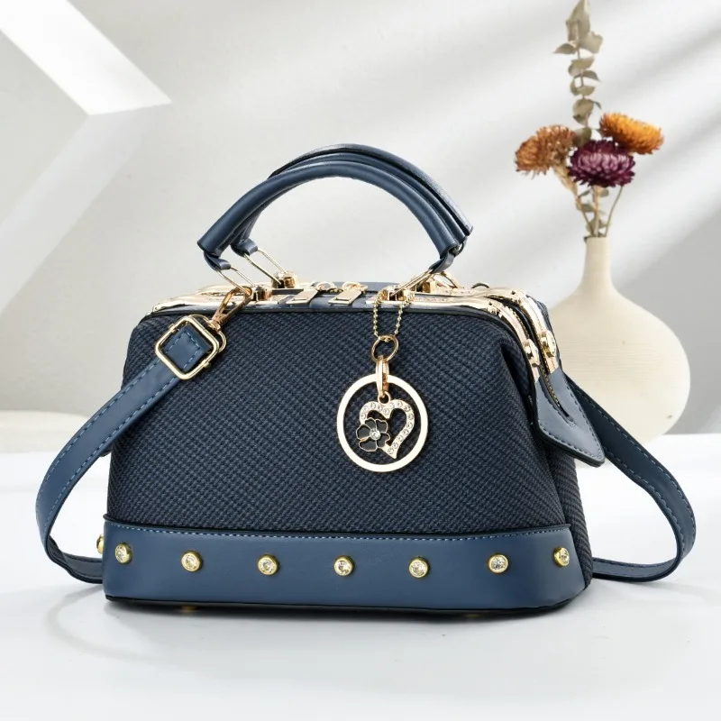 

Elegant PU Leather Women Shoulder Bag Korean Style Ladies Crossbody Bag Handbag Square Women's Boston Pillow Bag Casual Bags