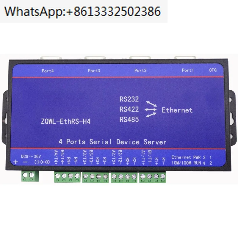 

4 serial server / RS232 / 485 / 422 serial to Ethernet network serial port TCP / RTU, 32-bit high-performance processor