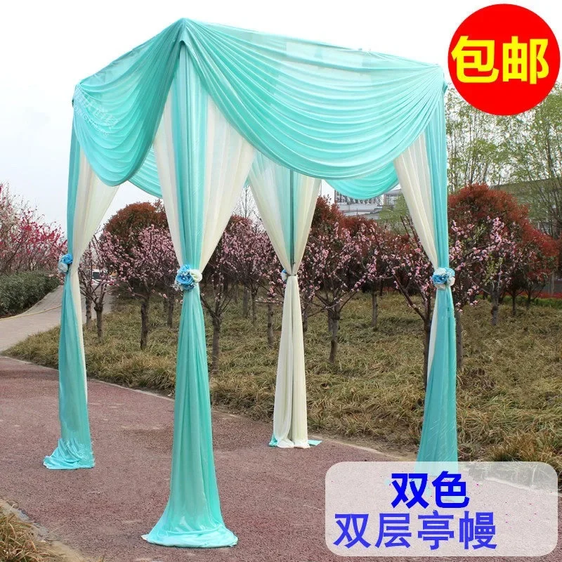 Free shipping wedding props, Xiting four-corner pavilion, shelf background cloth mantle, Xiting ceremony pavilion, wedding four-