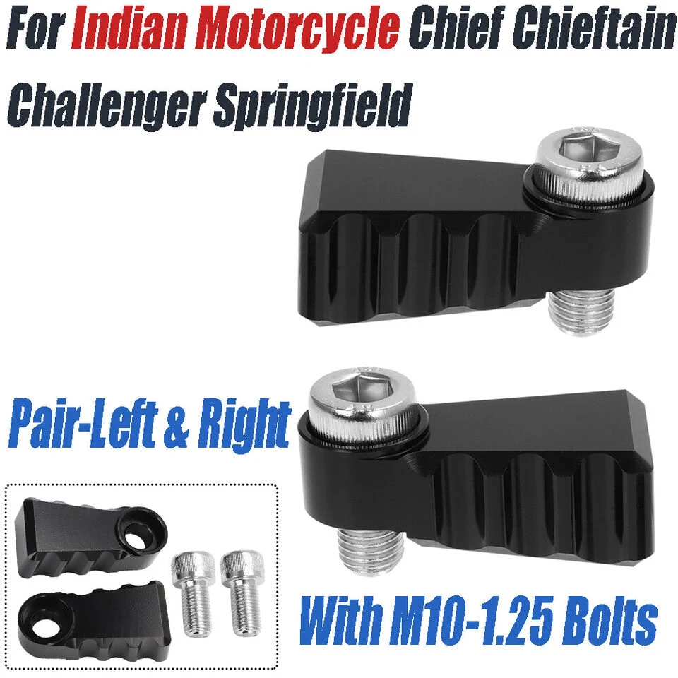 With M10-1.25 bolts mounting For Mirror flip kit Indian Motorcycle For Chief Chieftain Challenger Springfield Accessories