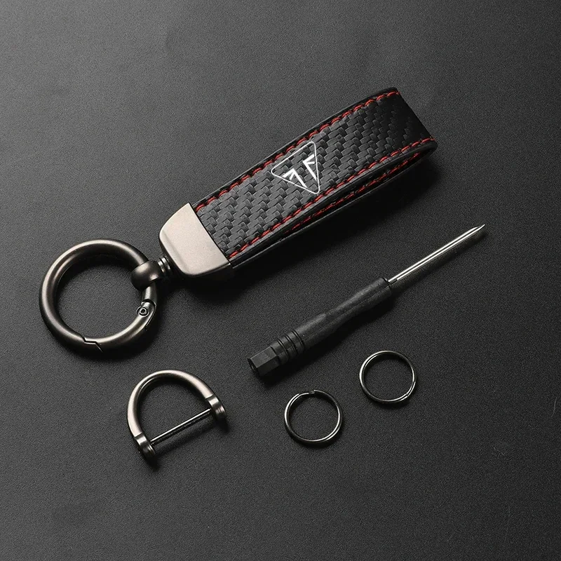 1PCS For Triumph Tiger 800 900 GT Rally Explorer 1200 XCA1050 Trident660 Accessories High-Grade Carbon Fiber Motorcycle Keychain