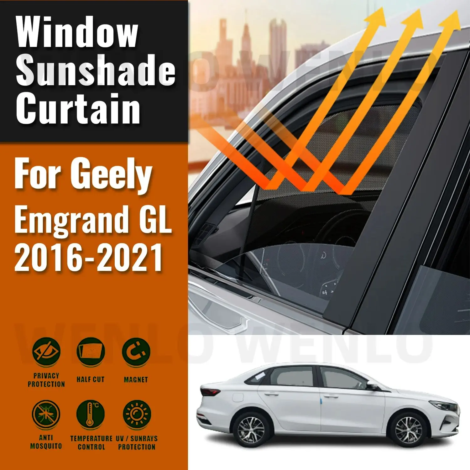 

For Geely Emgrand GL 2016-2021 Car Sunshade Front Windshield Accessories Vehicle Curtain Side Window Sun Shade Visor Protector