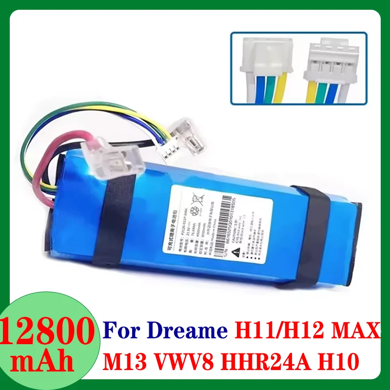 

NEW 21.6V 100% Original 12800mAh for Dream H10 H11 H12 H11MAX M13 H12S VWV8 HHR24A Floor Scrubber Rechargeable Battery