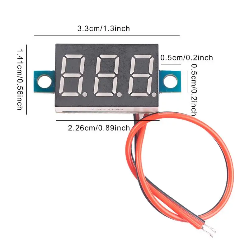 LED Digital Voltmeter Voltage Panel Meter For Electromobile And Motorcycle Adopts Polarity Protection Circuit