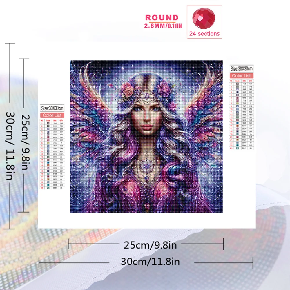 HUACAN 5D Diamond Painting Woman New Arrivals Portrait Mosaic Complete Kit Fairy Full Square Round Personalized Gift