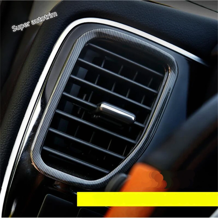 

lapetus Matte / Wood Grain Look Interior For Mitsubishi Outlander 2014 - 2022 Dashboard Air AC Vent Outlet Cover Trim