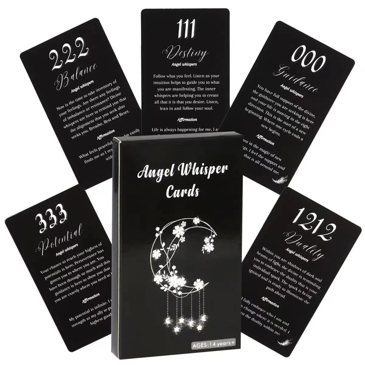 25 Pcs Oracle Cards Angel Whisper Number Affirmation Cards 10.3*6cm