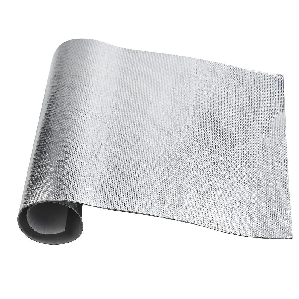 25*50cm Car Heat Protect Film Insulation Mat Self Adhesive Aluminum Foil Paper Deadening Noise Insulation Mats