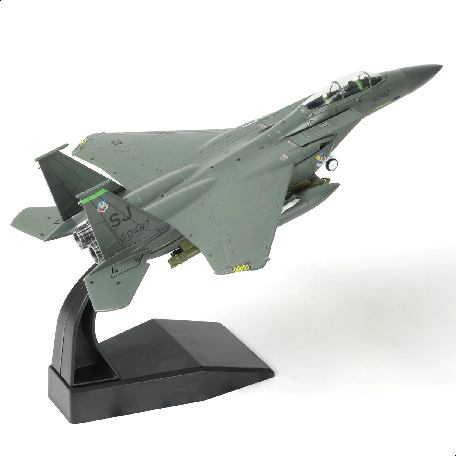 NUOTIE 1:100 F-15E Strike Eagle 89-0487 Pre-Built Alloy Diecast Military Display Model for Collection & Gift