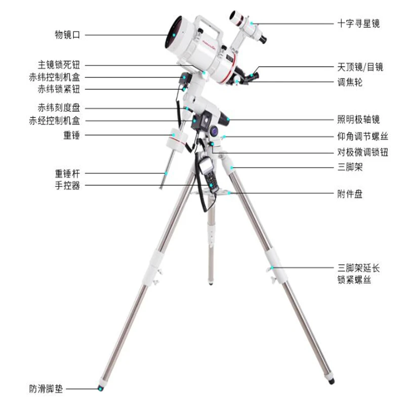 Maxvision 152/1900mm Makah teleskop astronomi Maka otomatis, EXOS-2 orthophoo dudukan penyeimbang Jerman Tripod 2 inci