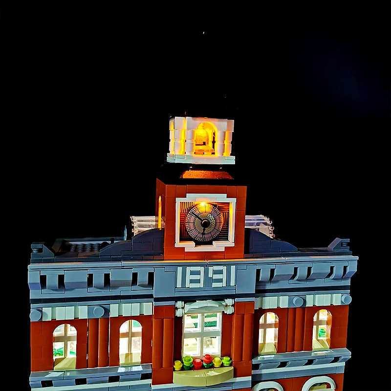 LUZ para LEGO 10224 Town Hall Block brinquedo DIY (sem modelo de blocos, apenas luz LED) conjunto de luz presente para crianças