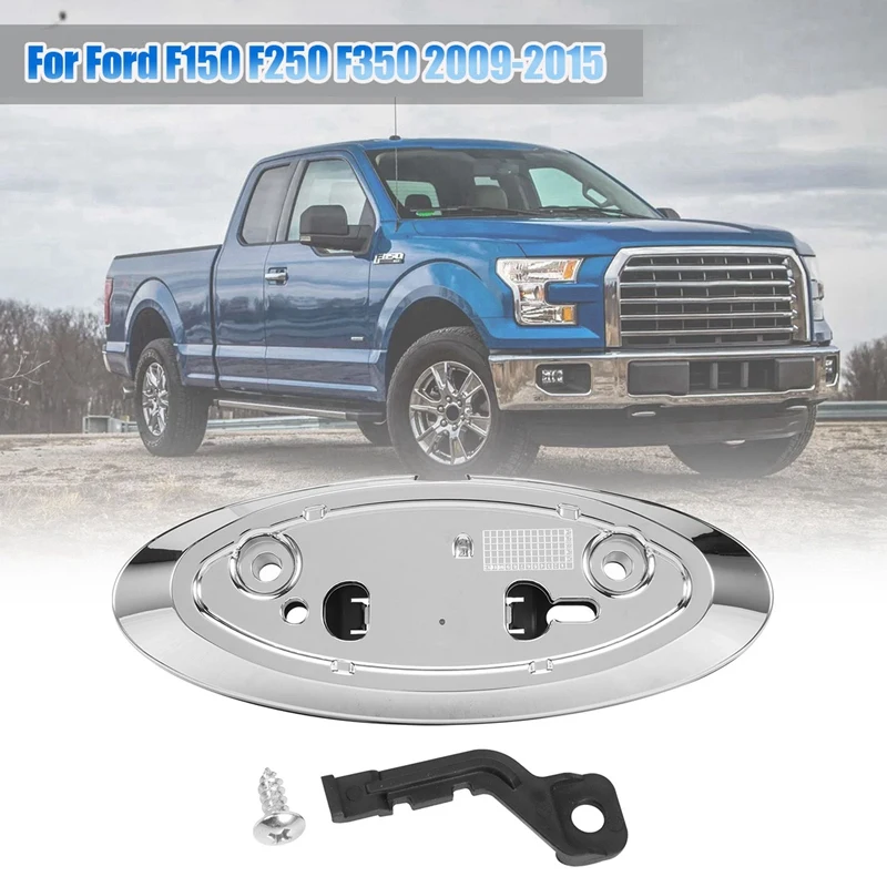 AL3Z-19H511-A Rear View Camera Emblem Mount Bezel for Ford F150 F250 F350 2009-2015 Tailgate Camera Housing Bezel Chrome