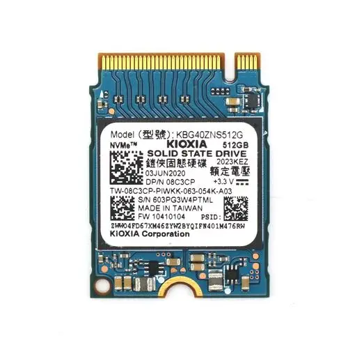 

Dell 8C3CP (Toshiba/ Kioxia KBG40ZNS512G) 512GB Solid State Drive - M2 2230 - Triple Level Cell - NVMe - Used-Like New