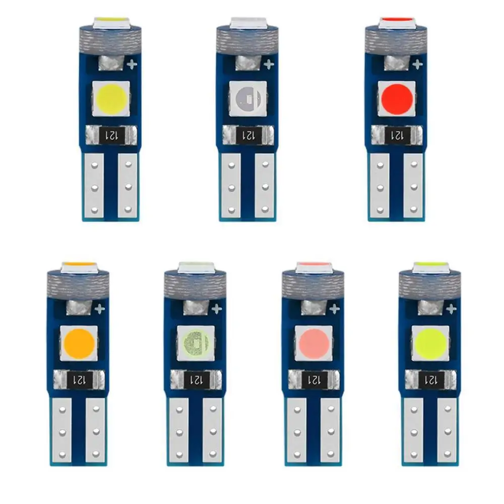 

10pcs/lot Automotive Central Control Light Display Light Lamps LED High Light Car Instrument Light T5 3030 3SMD Indicator Light