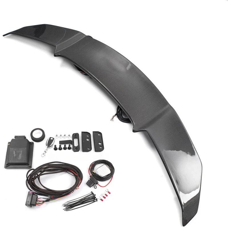 

Universal Sedan Rear Trunk Tail Boot Automatic ABS Material Racing Car Bracket Spoiler
