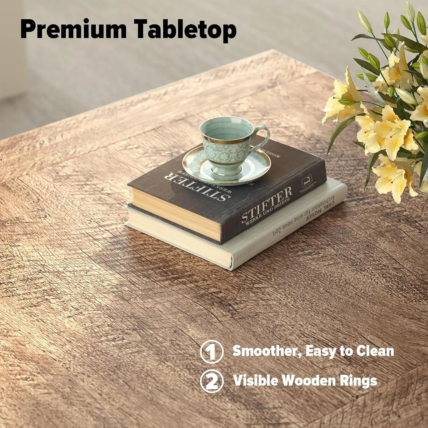 31.5 in Rustic Coffee Table X-Design Square Living Room, Customized