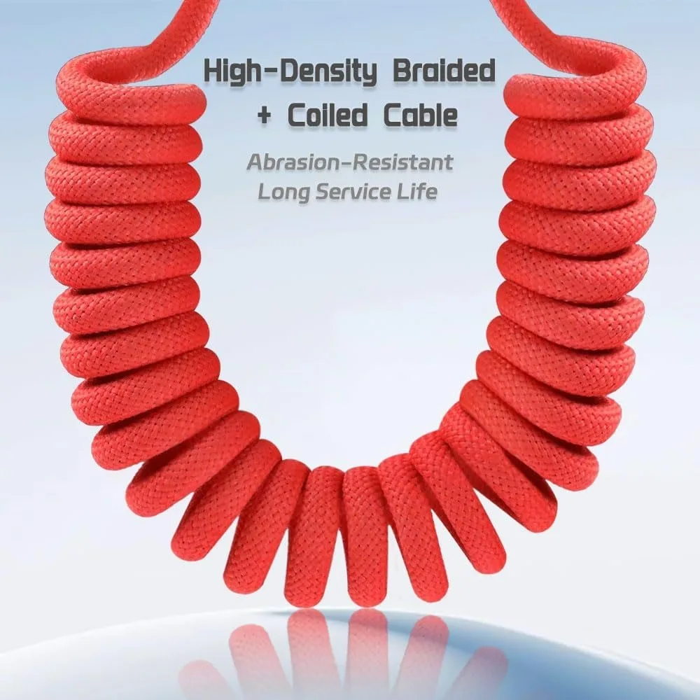 

Alvin's Cables Rotatable Low-Profile XLR 3 Pin Male to Female Ultra-Flexible Coiled Cable, Aramid-Reinforced for Sony|Canon(Red)